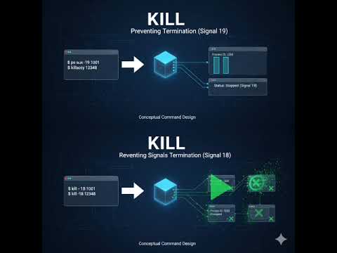 Linux kill Command Explained in 60 Seconds | Day 11 | 100 Days of Linux #wheeliams7 #hhackeydyx