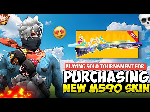 FINALLY 🔥BUYING NEW M590🔫 LEGENDARY SKIN🥶 BY PLAYING SOLO TOURNAMENT🔥#freefire #solotournament