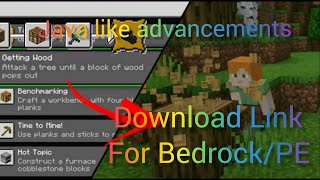 Java Like Advancements For Bedrock/PE | Download| MINECRAFT|1.17 - 1.18|MCPE| 2021|Addon|Mod|