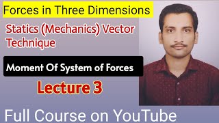 Moment Of System of Forces | Forces in Three Dimensions Statics (Mechanics) B.Sc 3rd Year UPSC Maths