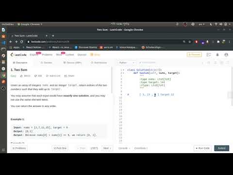 Part 1 - Python two sum problem Bangla tutorial