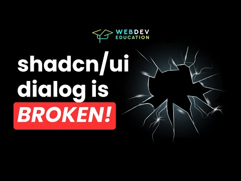 Shadcn ui dialog is BROKEN! .. Let's fix it! 🔨