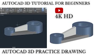 Autocad 3D tutorial for beginners in Hindi | Autocad 3D Practice Drawing for Mechanical Engineering