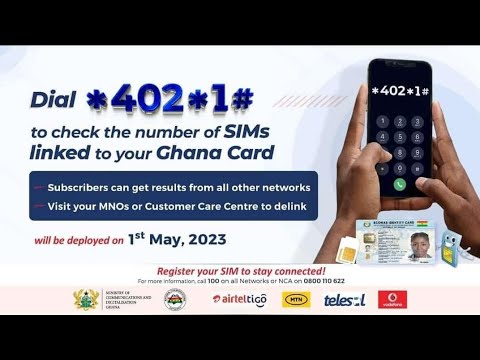 How to check the number of Sim cards linked to your Ghana card.. Code Released