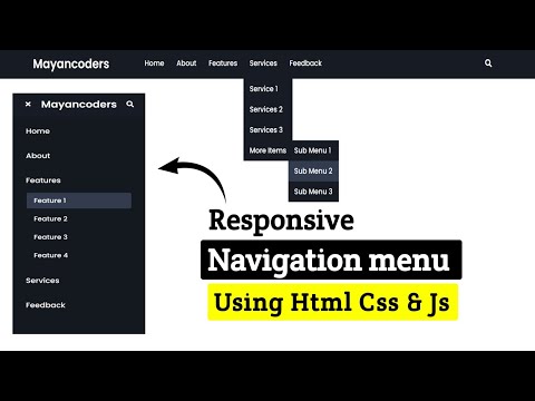 Ultimate Responsive Navbar Tutorial | HTML CSS JavaScript | MayanCoders