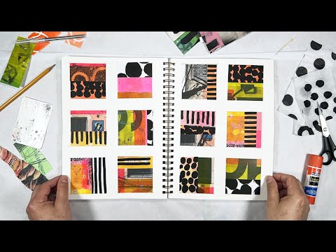Sketchbook flip through, tour, + watch me make a collage 📒✂️