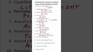 15 Geometry Formulas You Must Know to Pass the ASVAB & PiCAT #acetheasvab with #grammarhero #afqt