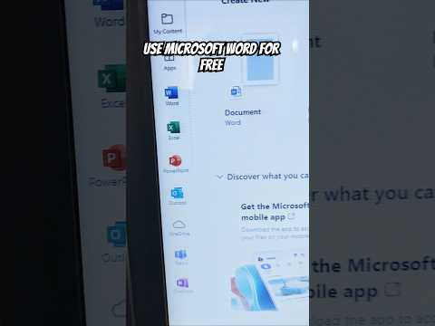How to use Microsoft word for free? #msword #microsoft #freemsword #computer #microsoftoffice