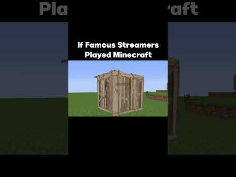 If Famous Streamers Played Minecraft #minecraft #minecraftmemes