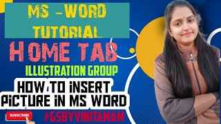 MS-Word tutorial।How to insert picture।explain in hindi। part-3@CodeWithVinita