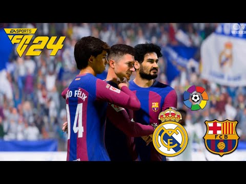 Real Madrid vs Barcelona La Liga Season 23/24 | EA FC 24 Gamplay