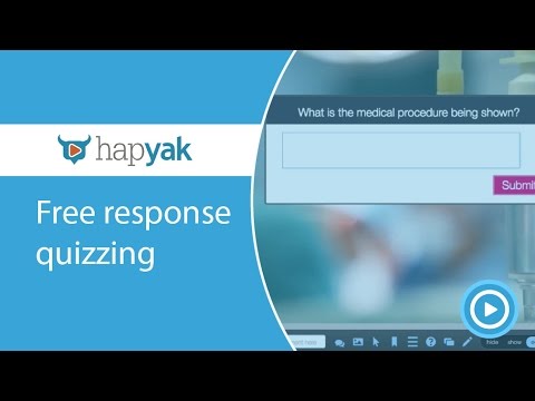 Free response quiz in HapYak - Interactive video tutorial