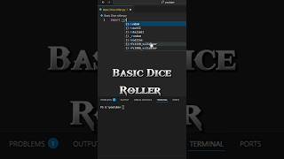 Python Hack 🎲 Roll a Dice in Just 2 Lines | Fun Python Trick for Beginners 🔥 #shorts