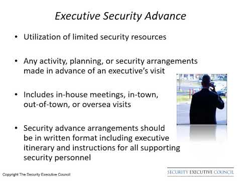 Executive Protection: Advance Work Part 1