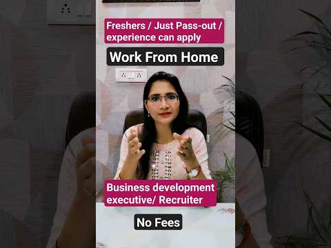 Recruiter Job | Jobs for freshers 2024 | Non IT jobs for freshers | Remote Jobs | Earn Money #shorts
