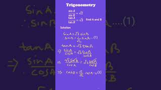 A basic Trigonometric question based on trigonometric ratio #math
