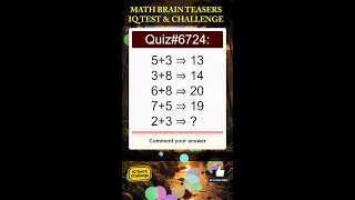 Math Brain Teasers: Can You Solve This? #mathquiz #mathpuzzle
