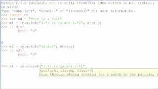Re module 2 re.search()