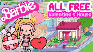 ALL FREE Barbie VALENTINE Pink Small Tiny House Cute Love Romance TOCA BOCA Home Designer Carly Toca