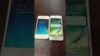 iPhone 4 on iOS 7 vs iPhone SE on iOS 10 boot up test #shorts #iphone4 #ios7 #iphonese #ios10