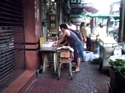 The streets (sidewalks) of Chinatown Bangkok