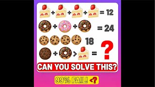 Solve this VIRAL emoji math puzzle that’s confusing everyone! 🍰🍩🍪