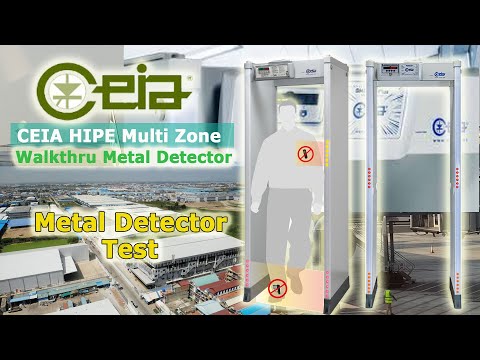 CEIA HIPE Multi Zone, Walkthru Metal Detector | Metal Demonstration for Medium Security Detection
