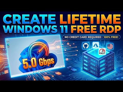 FREE WINDOWS RDP/VPS IN 2026 | How to create free rdp/vps | High Speed Internet | Lifetime RDP 