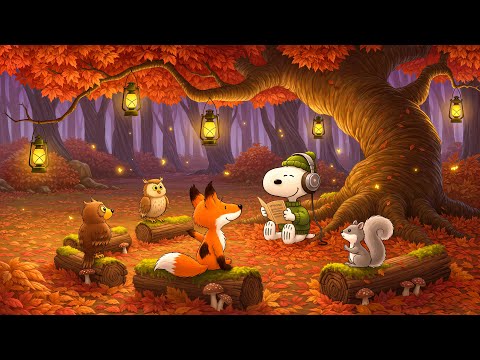Enjoy Snoopy’s Cozy Autumn Storytime 🍁 | Peaceful Forest Lofi Vibes for Study & Relaxation