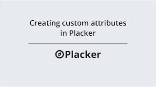 Creating custom attributes in Placker