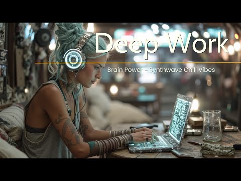 Focus Music for Coders | Deep Work Productivity & Brain Power ~ Synthwave Chill Vibes