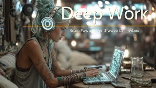 Focus Music for Coders | Deep Work Productivity & Brain Power ~ Synthwave Chill Vibes