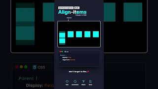 Align items Values in CSS  #coding #css3 #css #webdeveloper #css3code #programming #frontend