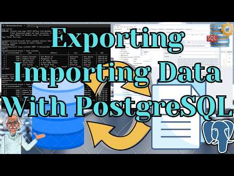 Exporting / Importing Data With PostgreSQL