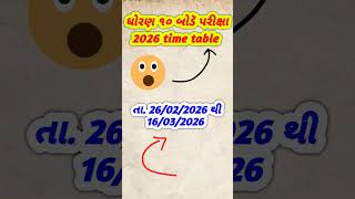 STD 10 GSEB EXAM TIME TABLE | 2026 BOARD EXAM TIME TABLE | SSC BOARD EXAM #gseb #timetable #shorts