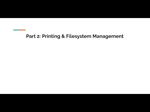 Linux Printing & Filesystem Management