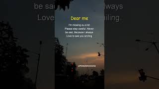 Dear Me... Stay Strong 💖 | Self Love Message 💫#SelfLove #MentalPeace #InnerStrength