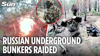 Moment Ukraine Special Ops RAID Putin's underground woodland bunkers - forcing Russians to surrender