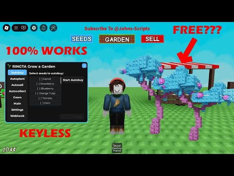 Grow A Garden GUI script | 100% WORKS | KEYLESS