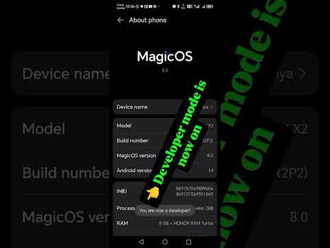 Developer mode #developermode #developer #mode #honor #magicos