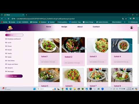 Food Recipe Sharing Website | Using  HTML , CSS , Javascript | Demo | DevZone