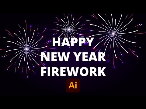 New Year Fireworks illustrator tutorial