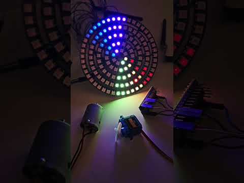 Arduino LED Rainbow RADAR Animation with Intruder! #arduino #arduinoproject #ledlights