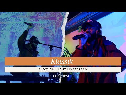 Klassik performs on election night at Washington Park Media Center