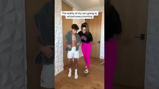 the reality of Andrea getting ferran ready for school 😂 #school #schoollife #royaltyfamily #shorts