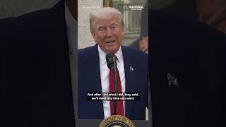 Trump asked about 'chickening out' on tariffs, calls question 'nasty'