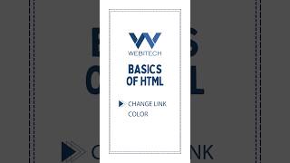 #webitechshorts (41) | How Link change color  in HTML with example in HTML