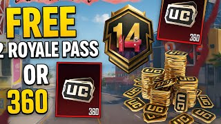 🎮Win FREE 360 UC or Two Royal Pass💥Giveaway video