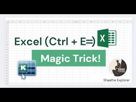 Master Excel’s Ctrl + E Shortcut | Flash Fill Trick Explained in Tamil | Shaathe Explorer Excel Tips