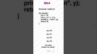 Just think and comment your answer 😎#codingquiz #maths #clanguage #cprogramming #cprogrammingvideo